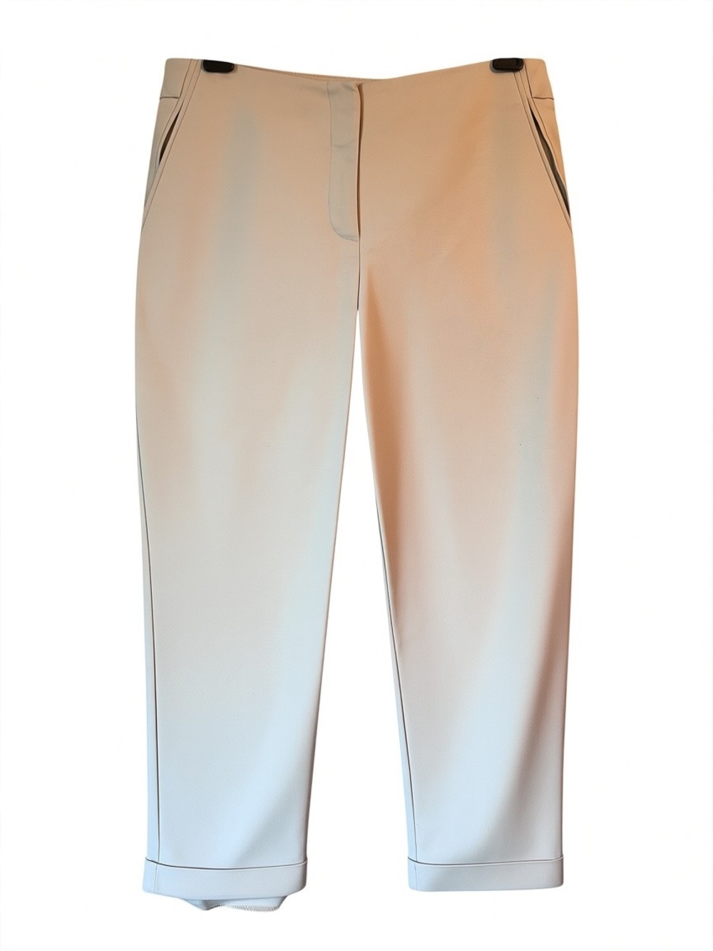 Chicos So Slimming Crop Pants 00 (xs 2) Light Khaki Stretch Capri Pants Classic